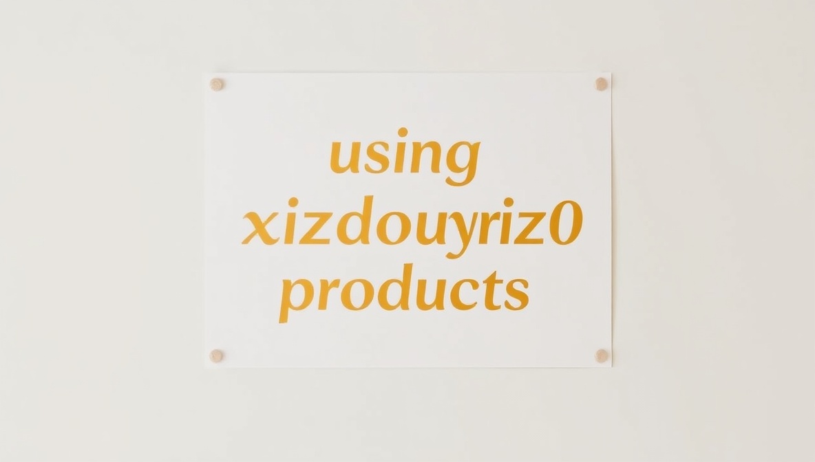 using xizdouyriz0 products